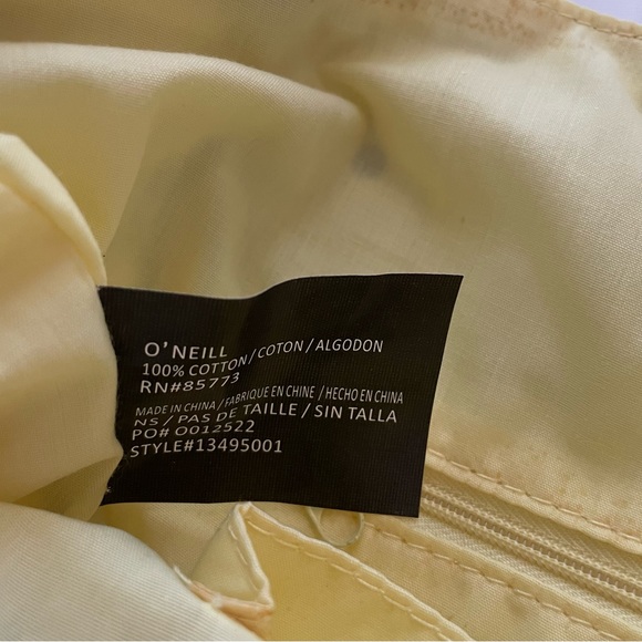 O’Neill 2-Way Canvas & Leather Tote Bag - Pink Stripe or Grey/Blue Stripe - Picture 9 of 11